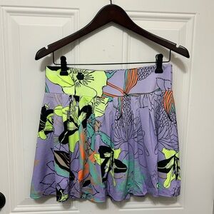 NWT Athletic wear Jamie Sadock Lavender Floral Skort with Lime & Orange